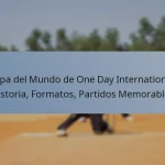 Copa del Mundo de One Day International: Historia, Formatos, Partidos Memorables