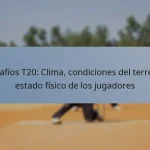 Desafíos T20: Clima, condiciones del terreno, estado físico de los jugadores