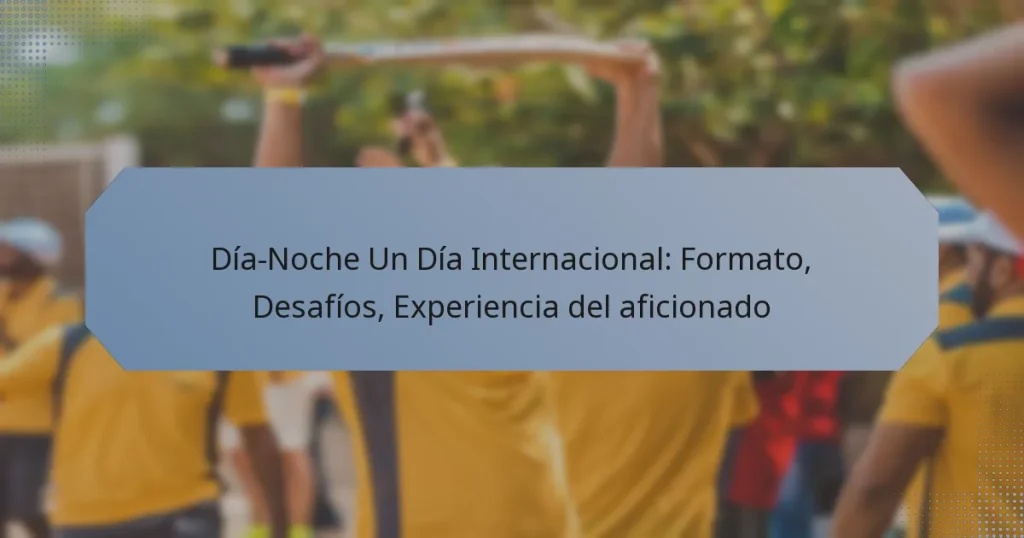 Día-Noche Un Día Internacional: Formato, Desafíos, Experiencia del aficionado