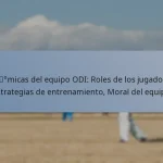 Dinámicas del equipo ODI: Roles de los jugadores, Estrategias de entrenamiento, Moral del equipo