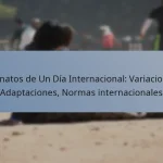 Formatos de Un Día Internacional: Variaciones, Adaptaciones, Normas internacionales