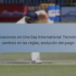 Innovaciones en One Day International: Tecnología, cambios en las reglas, evolución del juego
