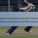 Lugares de partidos de prueba: Terrenos icónicos, Condiciones, Partidos históricos