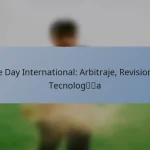 One Day International: Arbitraje, Revisiones, Tecnología