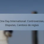One Day International: Controversias, Disputas, Cambios de reglas