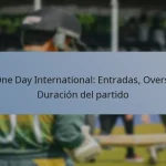 One Day International: Entradas, Overs, Duración del partido