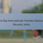One Day International: Partidos famosos, Récords, Hitos