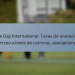 One Day International: Tasas de anotación, persecuciones de carreras, asociaciones