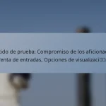 Partido de prueba: Compromiso de los aficionados, Venta de entradas, Opciones de visualización