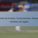 Partido de Prueba: Controversias, Disputas, Cambios de reglas