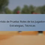 Partido de Prueba: Roles de los Jugadores, Estrategias, Técnicas