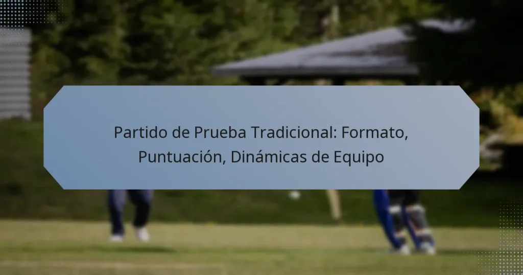 Partido de Prueba Tradicional: Formato, Puntuación, Dinámicas de Equipo