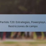 Partido T20: Estrategias, Powerplays, Restricciones de campo
