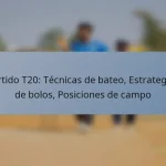 Partido T20: Técnicas de bateo, Estrategias de bolos, Posiciones de campo
