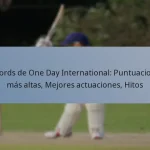 Récords de One Day International: Puntuaciones más altas, Mejores actuaciones, Hitos