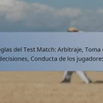 Reglas del Test Match: Arbitraje, Toma de decisiones, Conducta de los jugadores