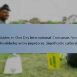 Rivalidades en One Day International: Concursos famosos, Rivalidades entre jugadores, Significado cultural