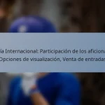 Un Día Internacional: Participación de los aficionados, Opciones de visualización, Venta de entradas