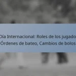 Un Día Internacional: Roles de los jugadores, Órdenes de bateo, Cambios de bolos
